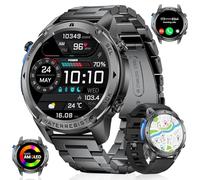 GPS Smart Watch for Men(Answer/Make Call),6 Satellite Positioning/Compass,50M Waterproof,500mAh Extra-large battery,1.43" AMOLED,170 Fitness Sports Modes/Heart Rate/SpO2/Blood Pressure for Android/iOS