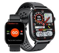 GPS Smart Watch for Men Women with Call Function, 2.06" HD Touch SmartWatch, 5ATM Waterproof Fitness Tracker with 178+ Sports Modes, Heart Rate/SpO2/Sleep Monitor, SmartWatch for Android/iOS, Black