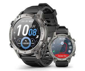 GPS Smart Watch with Maps, 21Day Battery, 5ATM Waterproof, Bluetooth Call,1.43" AMOLED, 178 Sports Modes, Compass, LED Flashlight/ Heart Rate/Stress/SpO2/Sleep Monitor, for Android iOS Men Women Black