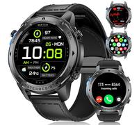 GPS Smartwatch Men's Military, 1.43 Inch AMOLED Display, 600 mAh Battery Sports Watch with Torch/120+ Sports Modes, 5ATM Waterproof Fitness Watch with Heart Rate, Sleep Monitor, Android iOS 2