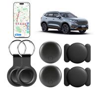 GPS Tracker Car, Magnetic Mini Hidden Car Tracker with Real Time Tracking, Global Coverage, No Monthly Fee, Route History, Built-in App, for iOS & Android, 2 Pack