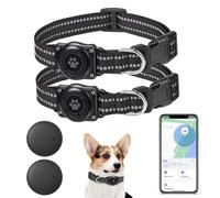 GPS Tracker Dogs-Mini GPS Dog with Dog Collar(iOS Only)- No Monthly Fees-Pet Waterproof Collars-Works with Apple Find My-Dogs GPS Portable Anti Lost Tracking Device (2 Pack)