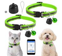 GPS Tracker for Cat Dog Pet, Compatible with iOS & Android, Compatible with Apple & Google Find My, No Monthly Fee & No SIM Card Needed, Real Time GPS Tracking Device with Reflective Collar