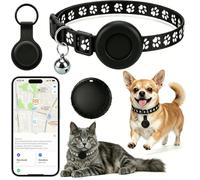 GPS Tracker for Dogs and Cats (No Subscription Required), GPS Tracker for Pet Collars, 【Apple MFi Certified】Works with iOS Find My, Global Real-Time Tracking, IP67 Waterproof, Suitable for Cats, Dogs