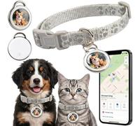 GPS Tracker for Dogs & Cats Smart Collar Real-Time Tracking No Monthly Fee | Dual System Compatible, IP68 Waterproof, 10+ Months Steady Operation, 360° Reflective Ultra-Light Collar For All Size Pets