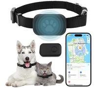 GPS Tracker for Pets, No-Subscription Dog & Cat Collar Device, Adjustable Breakaway Design, iOS/Android App Compatible, Anti-Lost Safety Locator for Small Pets