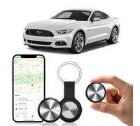 GPS Tracker for Vehicles, Compatible with iOS & Android, No Subscription, IP65 Waterproof with Silicone Case, Supports Location History & Sharing, Replaceable Battery, 1-Year Battery Life