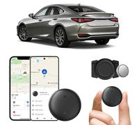 GPS Tracker for Vehicles, Mini Portable Magnetic Car Tracker, Work with iOS and Android, Car Gps Tracker Anti-Theft Tracker with Real-Time Location, No Monthly Fee or Subscription/No SIM Card Required