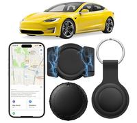 GPS Tracker for Vehicles with Magnetic Case Work with Find My (iOS Only)-No Monthly Fee Subscription No SIM Card Required, Waterproof,Real-Time GPS Tracking Devices or Cars, Trucks, Anti-Theft(Black)