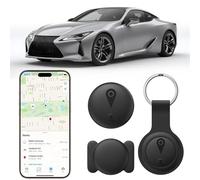 GPS Tracker for Vehicles Work with Built-in APP (Compatible with iOS and Android),Mini Car Air Tracker Tag With Magnet Global Coverage,Hidden Car Locator Device,No Monthly Fee or Subscription