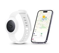 GPS Tracker Kids Wristbands with Elastic Braided Strap GPS Tracker Holder Protector,Lightweight, Breathable Anti-Lost Wristbands for Kids and Toddler - White