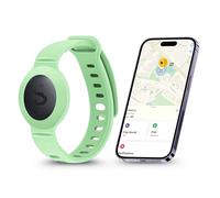 GPS Tracker Kids Wristbands with Elastic Braided Strap GPS Tracker Holder Protector,Lightweight, Breathable Anti-Lost Wristbands for Kids and Toddler - Mint Green