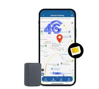 GPS Tracker, Mini 4G Car Tracker with SIM Card Real Time Tracking and Alarm Rechargeable Magnetic GPS Tracker Devices for Kids, Elderly, Luggage, Vehicles, 25 Days Long Standby, Unlimited Distance1