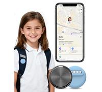 GPS Tracker Tag for Kids, iOS Only, Works with Apple Find My, No Monthly Fee, Child & Elderly Tracking Device with Pin Clip for Backpack, Clothing, School Bag