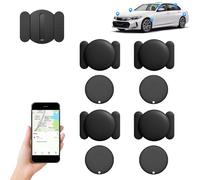 GPS Tracker with Weatherproof Magnetic Case, GPS Tracker for Vehicles, Mini Car Air Tracker Tag With Magnet, Real-Time Location Trackers, For Vehicless, Trucks, Pets, Valuables (Black*4)
