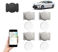 GPS Tracker with Weatherproof Magnetic Case, GPS Tracker for Vehicles, Mini Car Air Tracker Tag With Magnet, Real-Time Location Trackers, For Vehicless, Trucks, Pets, Valuables (White*4)