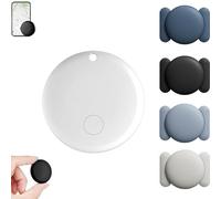 GPS Tracker with Weatherproof Magnetic Case, Real-Time Mini Vehicle Tracker Compatible with Dual system, Built-in APP Global Coverage, No Monthly Fee, for Car, Truck, Pets and Valuables (w+black)