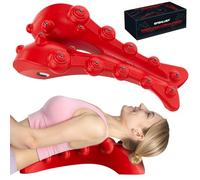 GPSHLUEP Trapezius Trigger Point Massager, Occipital Release Tool, Cervipoint Trigger Point Massager Silicone, Relieve Pain in The Diamond Shaped Muscles of The Neck and Upper Back, Red.
