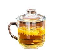 GPSJKBN Handmade Natural Quartz Crystal Transparent Tea Cup Tea Mug With Lid Transparent Tea Cup For Hot/Cold Beverages (Color : 2pcs)
