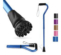 GPTCAMP Walking Cane and Walking Cane for Men and Women, Lightweight Folding Cane with Offset Soft Padded Handle, Single Point Walking Stick Adjustable Folding Walking Stick for People