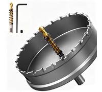 GPtzlei 100mm TCT Hole Saw Drill Bit for Stainless Steel, Iron & Metal