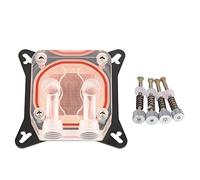 GPU Water Block Copper Base POM Cover High Performance Computer Water Cooling Block with Large Heat Dissipation Area for PC Gaming Rig Copper POM Material 50x50x3mm
