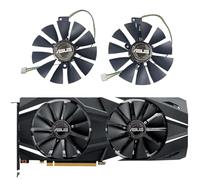 gpuconnect ASUS RTX 2060 2070 2080 DUAL OC Series Replacement Fan for ASUS Graphics Cards, Air Cooling, 87mm, 12V, 4-Pin Graphics Card Cooler, VGA Card Replacement GPU Fan FDC10U12S9-C