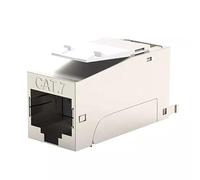 gpuconnect Premium RJ45 Keystone CAT 5E/6/6A/7/8 Shielded Module Network Jack 10/40GBps | Certified | Tool-less | POE/POE+ Support | Fits UK backbox (CAT 7 (10Gbps / 600MHz))