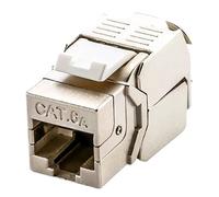 gpuconnect Premium RJ45 Keystone CAT 5E/6/6A/7/8 Shielded Module Network Jack 10/40GBps | Certified | Tool-less | POE/POE+ Support | Fits UK backbox (CAT 6A (10Gbps / 550MHz))