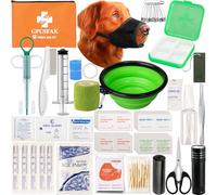 GPUSFAK Pet First Aid Kit for Dogs & Cats - Pet Emergency Kit with Pet Comb First Aid Supplies for Home Camping Hiking Traveling Hunting and Sports