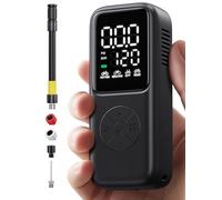 GPUTEK BG-BL02 Mini Electric Bike Pump 120PSI Bicycle Pump with Pressure Gauge and 5 Preset Modes for Schrader and Presta Valve Bike Tyre Pump for Road, Mountain, City and Fat Tyre Bikes