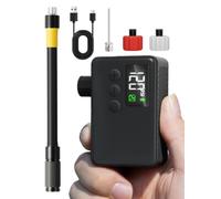 GPUTEK Mini Bike Tire Air Pump: Fast Inflate Portable Small Bicycle Electric Pump for Presta and Schrader Valves, 120 Psi High Pressure Pump with Digital Gauge for Road Mountain Bike