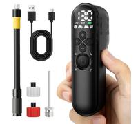 GPUTEK T05 Mini Electric Bike Pump 130PSI Bicycle Pump with Pressure Gauge and 5 Preset Modes for Schrader and Presta Valve Bike Tyre Pump for Road, Mountain, City and Fat Tyre Bikes