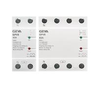 GPV8-63 Din Rail Automatic Over Under Voltage Protector 220V AC Single Phase & Three Self Resetting 80A(80a,GPV8-U 4P)