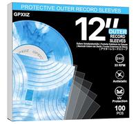 GPXIIZ 100x Vinyl Sleeves Outer 12 Inch with UV Protection | No Edge Tears