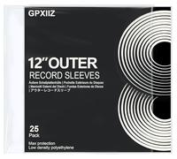 GPXIIZ 25x Thickened Vinyl Sleeves Outer 12 Inch | 100 Micron Durable Polyethylene Record Sleeves | No Edge Tears | UV Resistant | Density Plastic Protective Vinyl Covers | Fit 1-3 Gatefold LP Albums