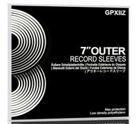GPXIIZ 50x Thickened Vinyl Sleeves Outer 7 Inch | 100 Micron Durable Polyethylene Record Sleeves | No Edge Tearing | UV Resistant | Density Plastic Protective Vinyl Record Covers | Fit 7" EPs & 45s