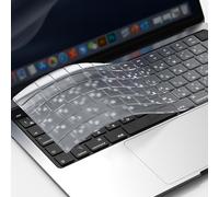 GPXIIZ Keyboard Cover Compatible for 2025-2022 MacBook Air 13.6/Air 15 M4 M3 M2, 2024-2021 Mac Pro 14/Pro 16 M4 M3 M2 M1 Pro/Max, Ultra Thin TPU Keyboard Protector Skin UK/EU Layout, Clear