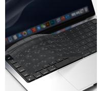 GPXIIZ Keyboard Cover Compatible for 2025-2022 MacBook Air 13.6/Air 15 M4 M3 M2, 2025-2021 Mac Pro 14/Pro 16 M5 M4 M3 M2 M1 Pro/Max, Ultra Thin TPU Keyboard Protector Skin US Layout, Translucent Black
