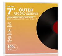 GPXIIZ Vinyl Sleeves Outer 7 Inch, 100 Crystal Clear Record Sleeves 190mm x 190mm, 3 Mil Thick High-Density Polypropylene Plastic Protective Album Covers, Fit for 7" EPs