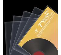 GPXIIZ Vinyl Sleeves Outer 7 Inch | 50x Crystal Clear Record Sleeves 190mm x 190mm | 3 Mil Thick | Acid-Free & High-Density Polypropylene | Premium Plastic Protective Vinyl Album Covers for 7" EPs