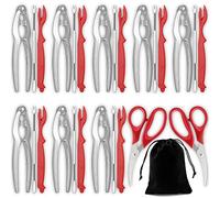 GPYG Crab Crackers and Tools, 27-piece Seafood Tools Set, Includes 8 Crab Crackers, 8 Lobster Shellers, 8 Crab Leg Forks/Picks, 2 Seafood Scissors & Storage Bag, Nut Cracker Set, Crab Leg Crackers