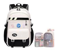 GQDGCU School Backpack Primary School Middle School Backpack Large Children's Backpack for Girls and Boys Durable Daypacks for 3 4 5 6 7 8 9 Class Children 10 11 12 13 14 15 16 17 18 Years School Bag,