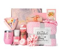GQIRIL Gifts Basket for Women - 12PCS Unique Birthday Mothers Day Gift Set, Bath Relaxing Spa Present Basket Set, Self Care Package for Her Mom Sister Female Friends Wife Girlfriend Grandma Daughter