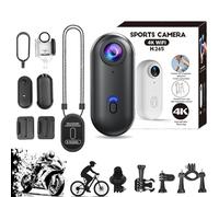 Gqiwub Visuscam - Mini 120 4k Camera for Recording, Visus Cam Camera, The Snap Cam 4k Mini Handsfree Bodycam Magnetic Sport Dv with Waterproof Case, Magnetic Clip (Black)