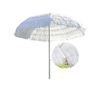 GQJNHUI 1.8m White Fringed Parasol, Freely Adjustable Height, Simulated Thatched Parasol, Garden Umbrella Bifold, Without Base, Suitable For Beach, Balcony, Patio