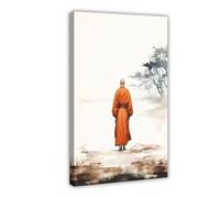 GQKIUYGA Buddhist Monk Art Canvas Poster Bedroom Decor Landscape Office Room Decor Gift 24x36inch(60x90cm)