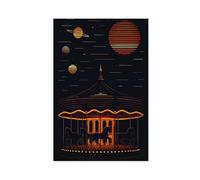 GQKIUYGA Cosmic Carousel Art Poster Canvas Poster Bedroom Decor Landscape Office Room Decor Gift 24x36inch(60x90cm)