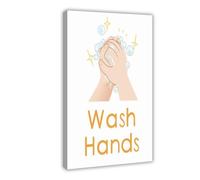GQKIUYGA I Can Wash My Hands - Bathroom Art Canvas Poster Wall Art Decor Print Picture Paintings for Living Room Bedroom Decoration 20x30inch(50x75cm)