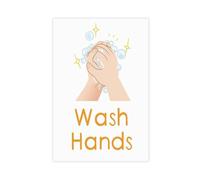 GQKIUYGA I Can Wash My Hands - Bathroom Art Canvas Poster Wall Art Decor Print Picture Paintings for Living Room Bedroom Decoration 08x12inch(20x30cm)